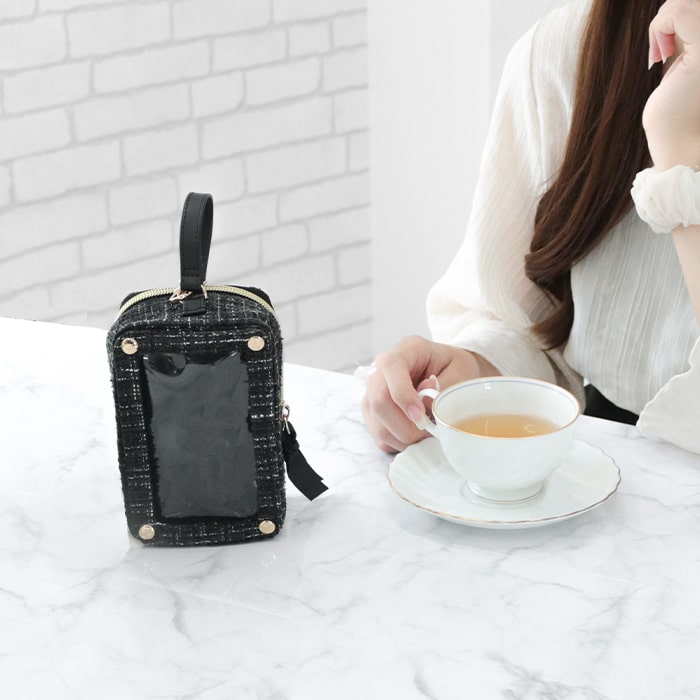 tweed nui pouch / black