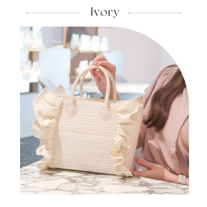 tweed mini bag / ivory