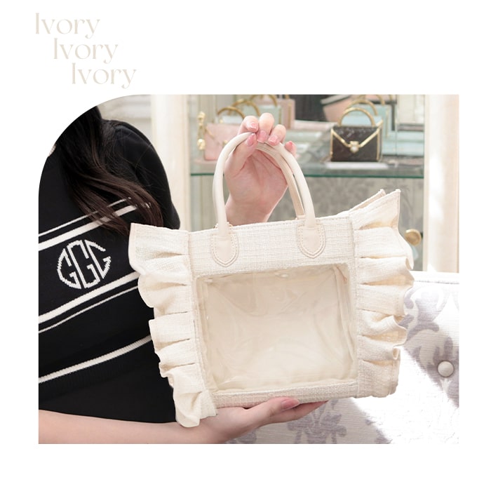 tweed mini bag / ivory