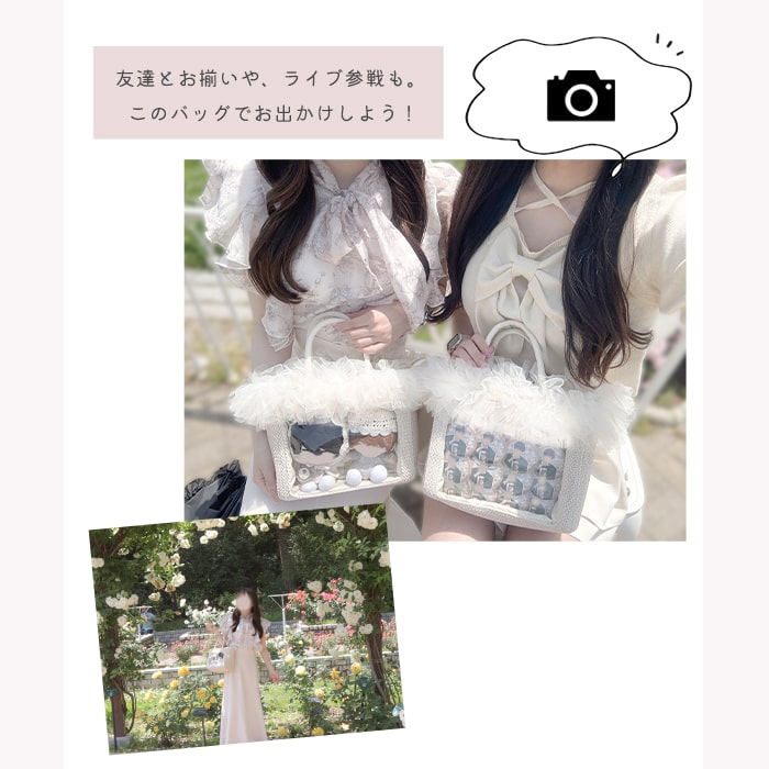 tulle bag/ivory
