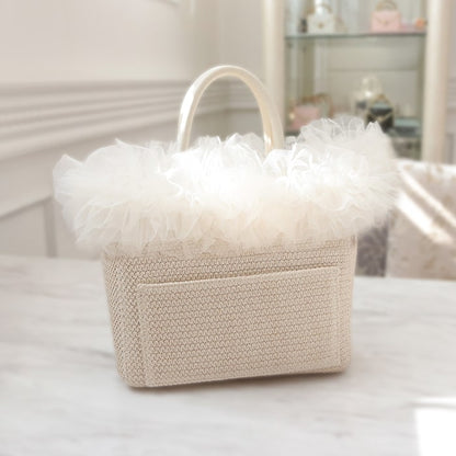 tulle bag/ivory